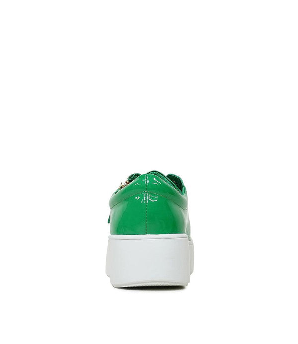 Wolfie Emerald Patent Leather Sneakers - Shouz