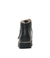 Opal Black Leather/Ocelot Fur Ankle Boots - Shouz
