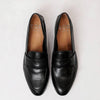Serah Black Leather Loafers - Shouz