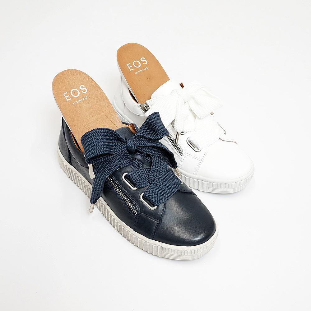 Jovi White Leather Sneakers - EOS FOOTWEAR | Shouz