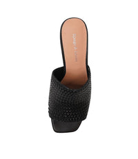Paiton Black Weave Leather Heels - Shouz