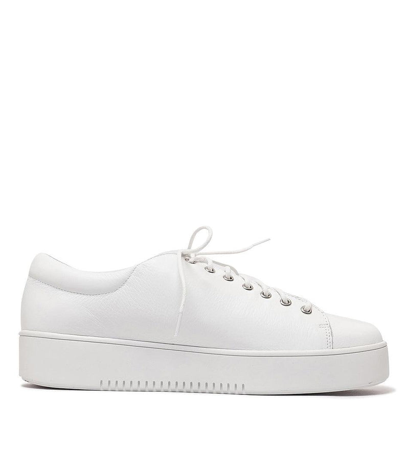 Laila White Leather Sneakers - Shouz