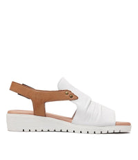 Madis White Leather Sandals - Shouz