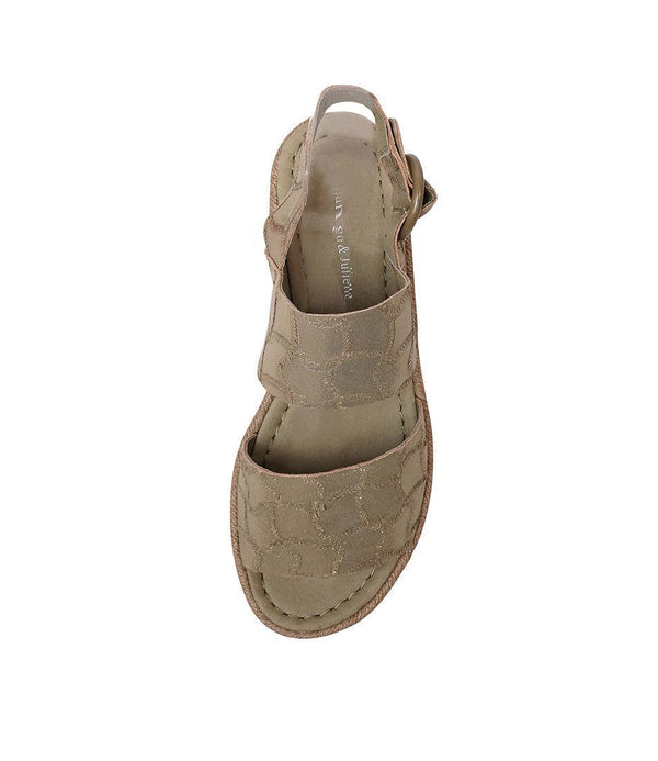 Atha Nutmeg Frill Leather Sandals - Shouz