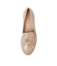 Oclem Latte Patent Leather Loafers - Shouz