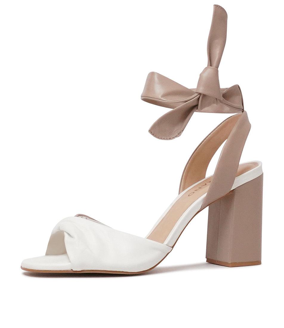 154038 White/ Nude Heels - CARRANO | Shouz