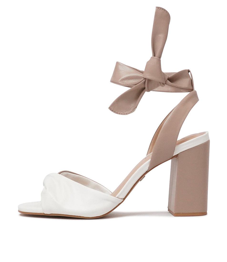 154038 White/ Nude Heels - CARRANO | Shouz