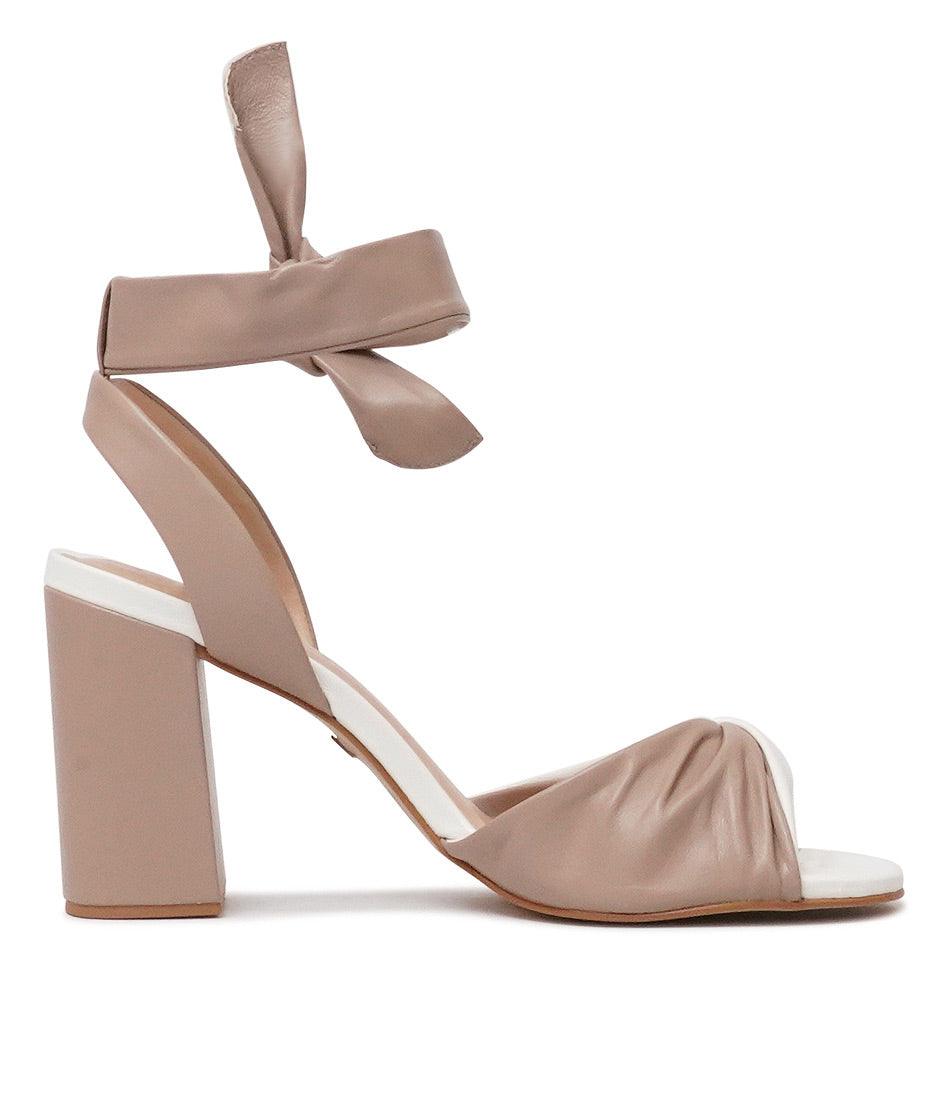 154038 White/ Nude Heels - CARRANO | Shouz
