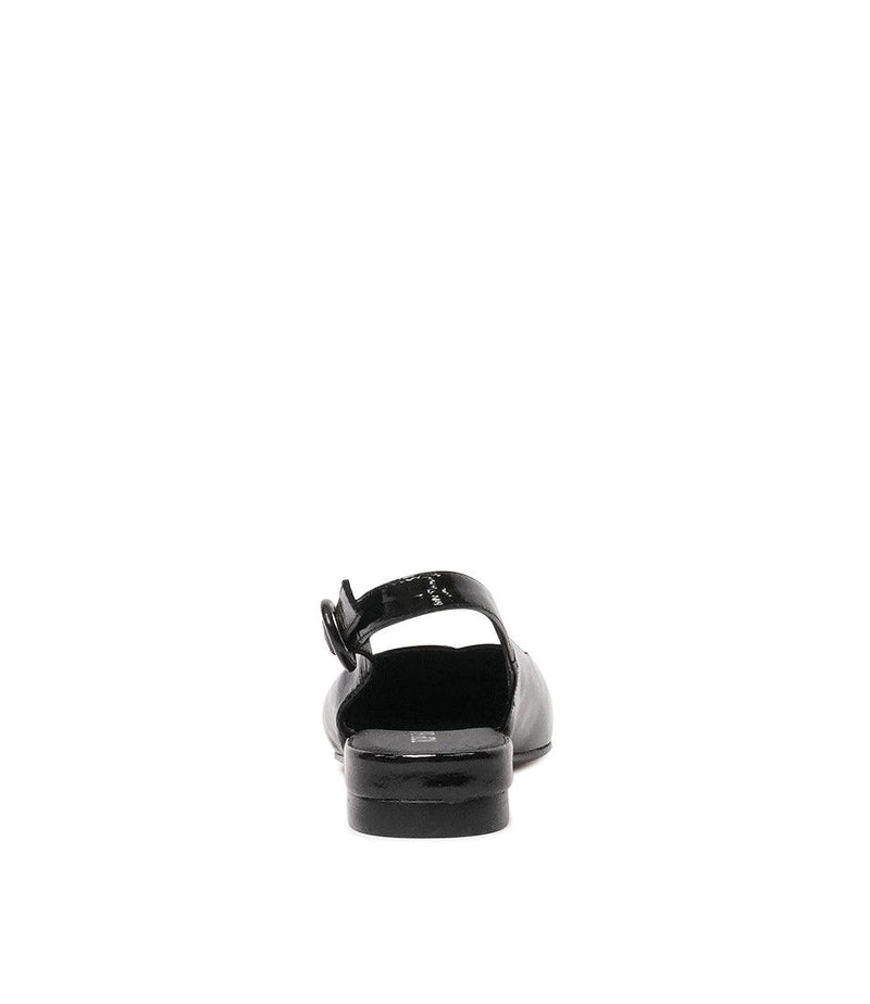 Fairy Black Patent Leather Slingback Flats - Shouz