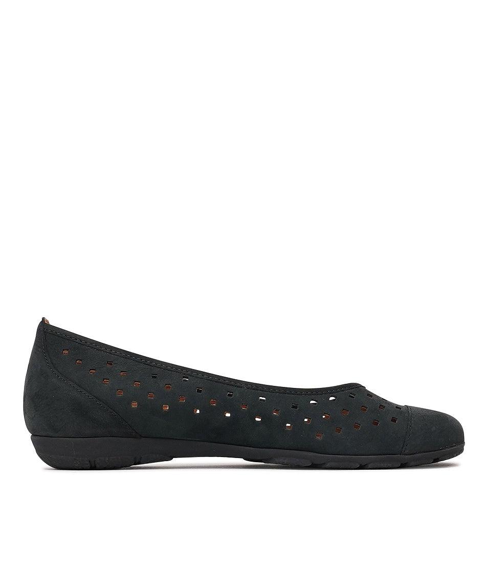 Skylar Nightblue Nubuck Suede Ballet Flats - GABOR | Shouz