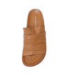 Gabbel Tan Leather Slides - Shouz