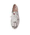 Js-2001 White Croc Mix Leather Sneakers - Shouz