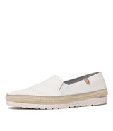 Nuria White Leather Espadrilles, VERBENAS - Shouz