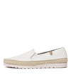 Nuria White Leather Espadrilles, VERBENAS - Shouz