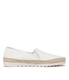 Nuria White Leather Espadrilles, VERBENAS - Shouz