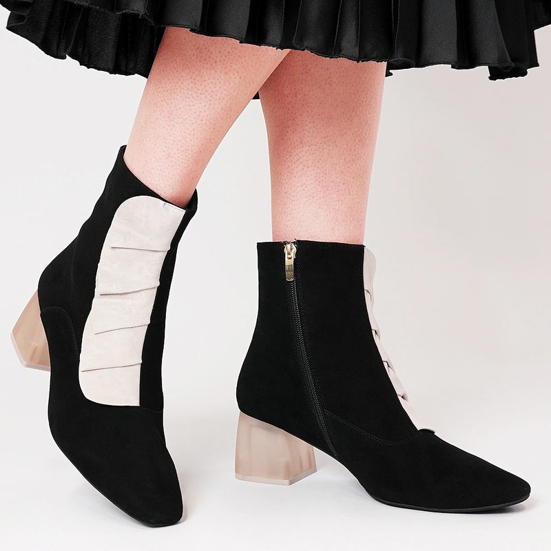 Marzia Black Suede Ankle Boots, DJANGO & JULIETTE - Shouz