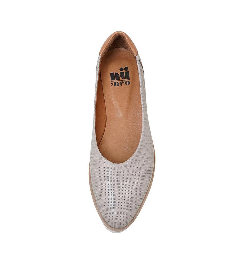 Cemone Taupe Leather Flats - Shouz