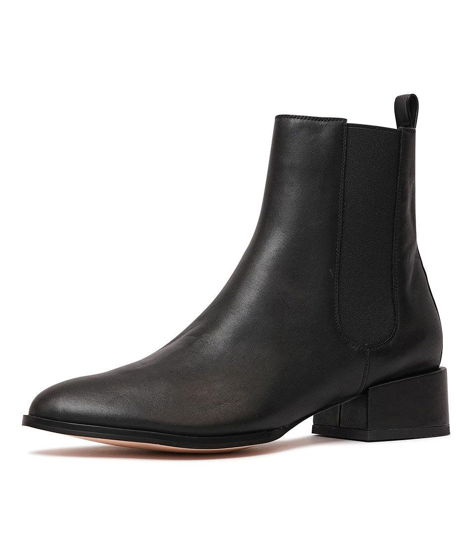 Casar Black Leather Chelsea Boots - Shouz