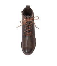Sienna 95 Espresso Leather Ankle Boots - Shouz