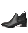 Anexia Black Croc Leather Ankle Boots, BRESLEY - Shouz