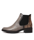 Js-2181 Taupe Multi Leather Chelsea Boots