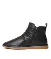 Manic Black Leather Ankle Boots - Shouz