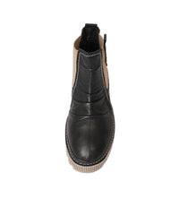 Ripper Black Leather Chelsea Boots - Shouz