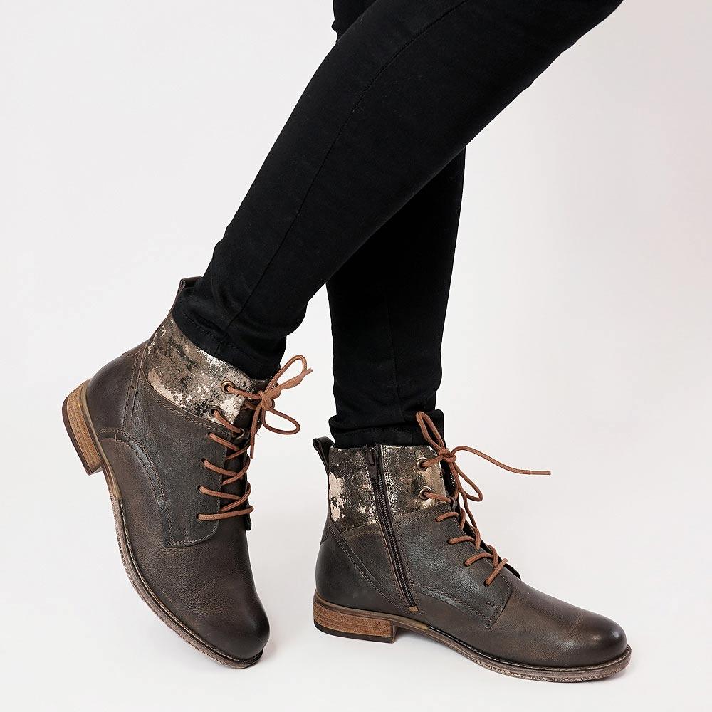 Sienna 95 Espresso Leather Ankle Boots - Shouz