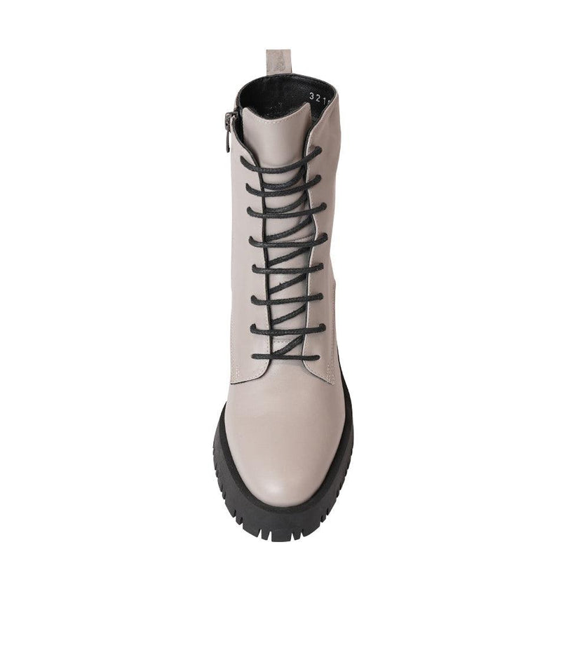 Adey Mink Leather Ankle Boots - Shouz