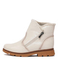 Hf-21062ne Ivory Patent Ankle Boots