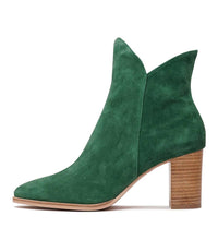 Astronomy New Emerald Suede Ankle Boots - Shouz
