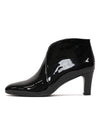 Templess Black Patent Leather Ankle Boots - Shouz