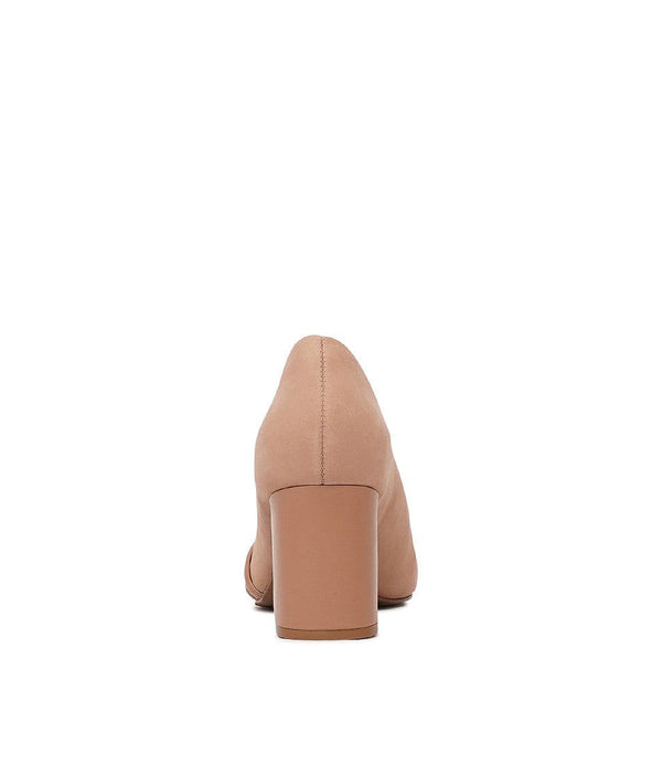 St2090501 Nude Leather Heels - Shouz