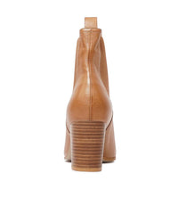 Usset Dark Tan Leather Chelsea Boots - Shouz