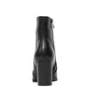 Anahi Black Leather Ankle Boots - Shouz