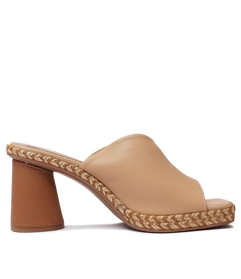 Pascal Camel Leather Heels - Shouz