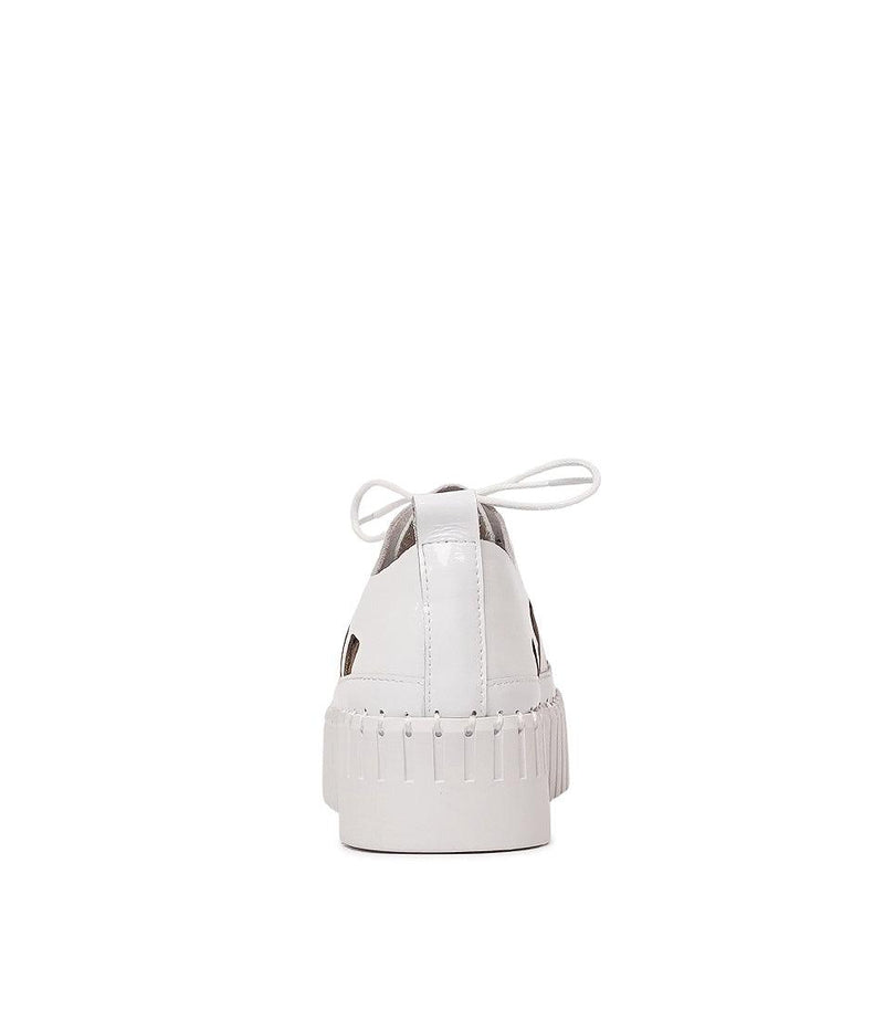Bahar White Patent Leather Sneakers - Shouz