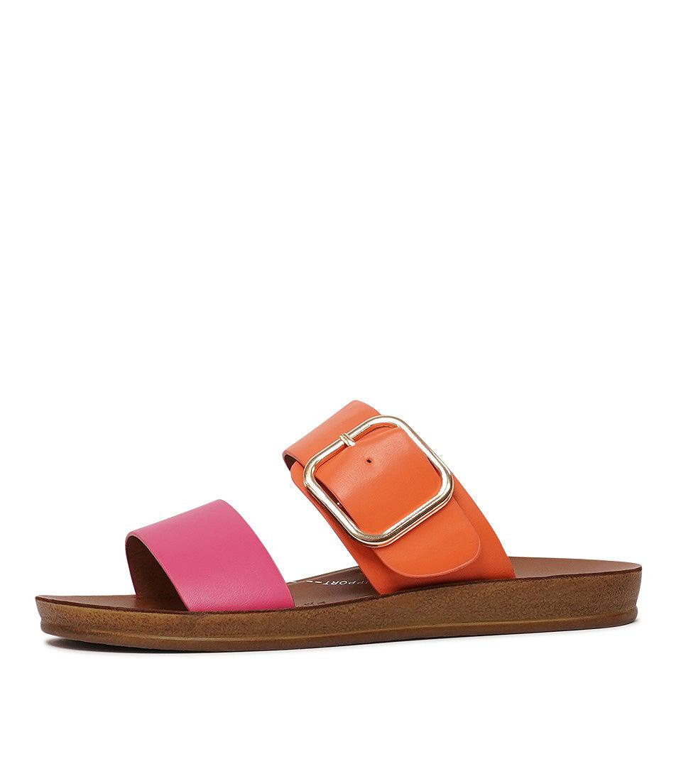 Doti Pink / Orange Slides - Shouz