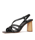 536002 Black Leather Heels