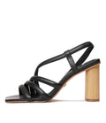 536002 Black Leather Heels