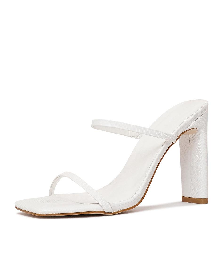 Colter White Scale Heels - BILLINI | Shouz