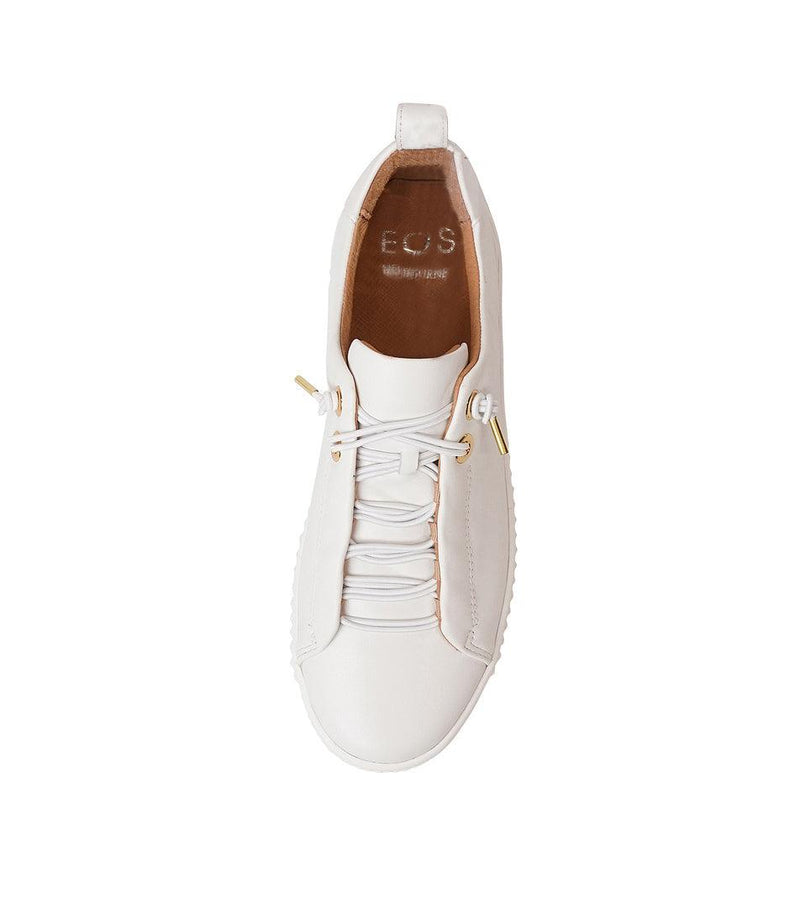 Jool White Leather Sneakers - Shouz