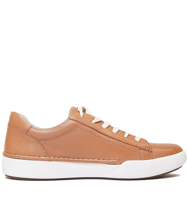 Claire 01 Camel Leather Sneakers - Shouz