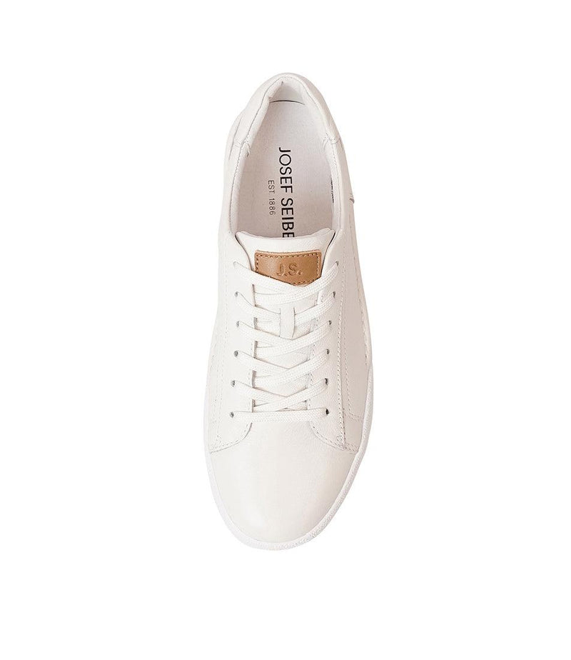Claire 01 White Leather Sneakers - Shouz