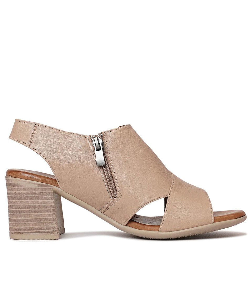 Wondir Pale Taupe Leather Heels, DIANA FERRARI - Shouz