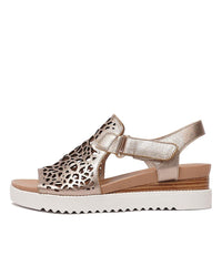 Ansh Champagne  Leather Sandals, DJANGO & JULIETTE - Shouz