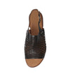Santos Black Leather Sandals - Shouz