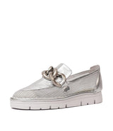 Esin Silver Loafers - Shouz