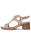 Gill Taupe Leather Heels - Shouz