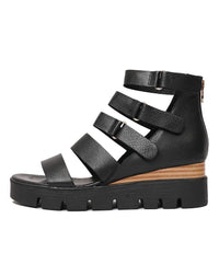 Raafe Black / Natural Leather Sandals, DJANGO & JULIETTE - Shouz